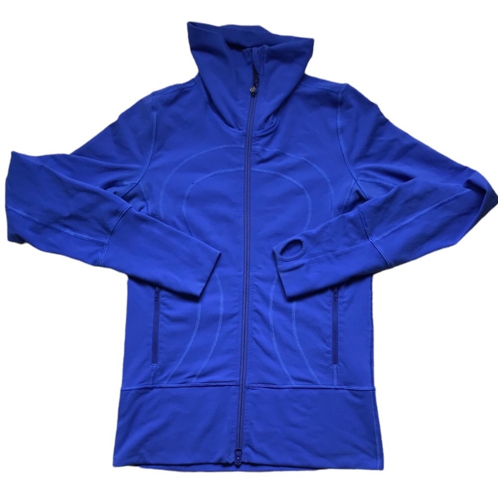 Lululemon Full Zip In Stride Jacket in Sprinkler Blue Size 4 EUC